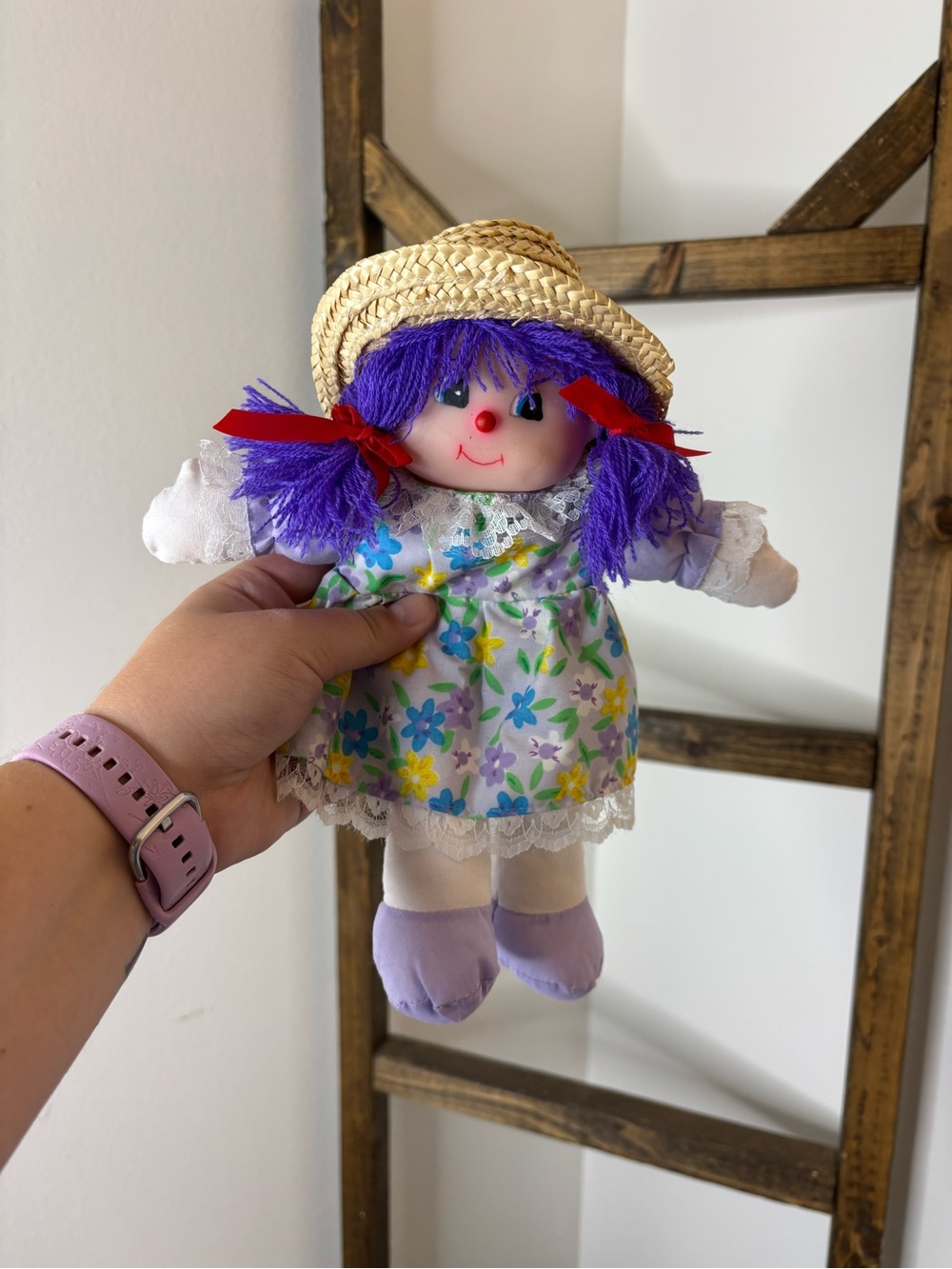 Wondertreats Vintage Floral Rag Doll Plush Toy